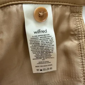 Aritzia Wilfred Rebel High Waisted Vegan Leather Pants Camel Edgy Chic Sz 8 thumbnail 8
