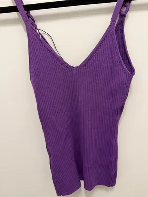 Sandro Logan ribbed tank purple NWOT thumbnail 5