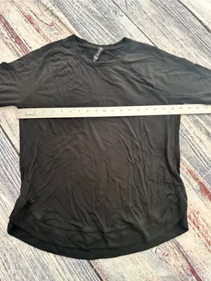 Athleta Mindset Modal Sweatshirt Black Long Sleeve Pullover Women’s thumbnail 8