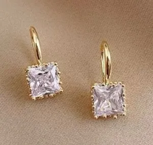 Women's CZ Cubic Zirconia Diamond Dangle Drop Hook Earrings thumbnail 1