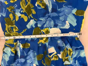 Lulu’s Floral Open Back Romper Blue Long Sleeve Size Medium thumbnail 8