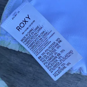 Roxy Check It Mint Houndstooth Triangle Bikini Top Size S NWT thumbnail 5