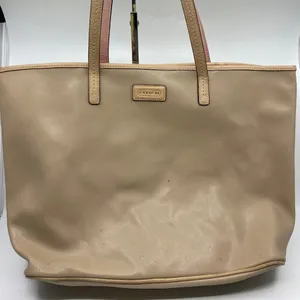 COACH XL Size Tan Coated Canvas Shopping Tote thumbnail 10
