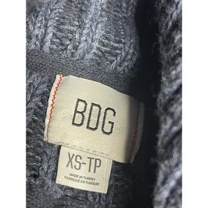 BDG Urban Outfitters XS Zip‎ up Slouchy Sweater Blue Cropped E0122 thumbnail 2