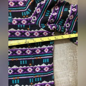L.L. Bean Aztec Print Fleece Pullover Sweater Snap-T Womens S Granola Gorpcore thumbnail 13