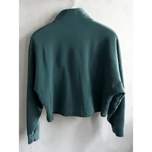 Under Armour‎ Green Quarter Zip Cropped Fleece Pullover Sweatshirt Womens XS thumbnail 2