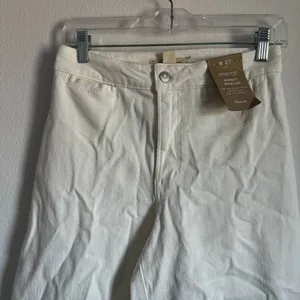 Madewell The Curvy Emmett Wide-Leg Jean in Tile White Welt Pocket Edition SZ 27 thumbnail 4