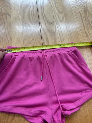 For‎ Love & Lemons Pink Leisure Sweat Shorts French Terry Drawstring Lounge XL thumbnail 7