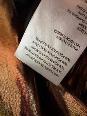 NEW Anthropologie Shine Metallic Copper Long Sleeve Button Up Shirt Size Small thumbnail 11