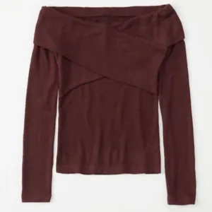 Abercrombie & Fitch Soft A&F Cozy Off the Shoulder Knit Long Sleeve Top thumbnail 3