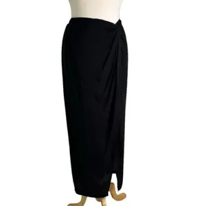 Aqua Swim Womens Black Sarong Beachwear Skirt Cover Up Size XS/S NWT thumbnail 3