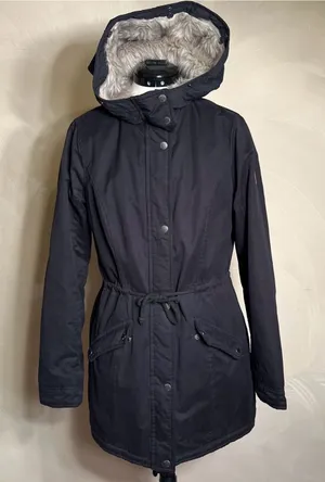 Hollister Womens Pacific Merchants Faux Fur Hooded Parka Jacket Y2K Style|Size:M thumbnail 1
