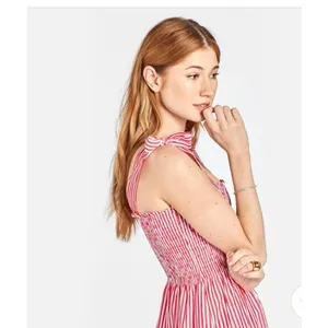 Maxwell Geraldine Brooke Red Gingham Midi Dress Sz S Cottagecore Cotton thumbnail 10