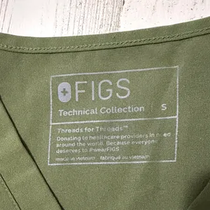 Figs Olive Green Women's Scrub  Top thumbnail 4