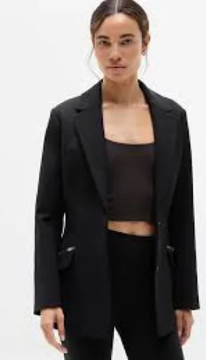 Athleta Black Tailored Blazer Jacket 1210 thumbnail 1