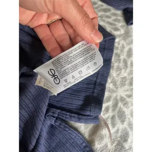 GH Bass Ribbed Henley Top Small Navy Blue Pointelle Gorpcore Granola Minimalist‎ thumbnail 8
