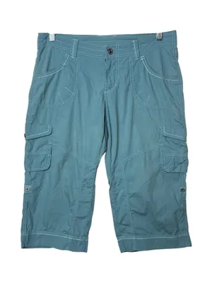 KUHL Kontra Roll-up Capri Shorts Cargo Turquoise Hiking Outdoors Camping Size 8 thumbnail 1