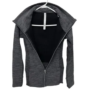 Lululemon Jacket Women Size 2 Gray‎ Heather Radiant Full Zip Mock Neck EUC thumbnail 7