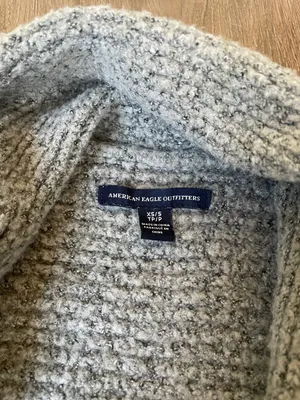 American Eagle Outfitters open front knit cardigan grey cozy long Women’s sz XS thumbnail 2