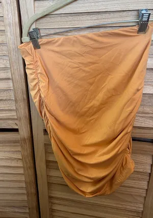 Streetwear Society Tangerine Ruched strapless top Medium thumbnail 1