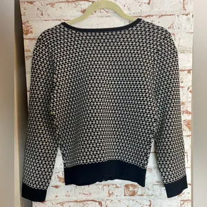 Catherine Malandrino Black and White Geometric Cardigan thumbnail 2