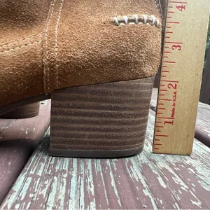 UGG Women's Bandara Suede Ankle Brown Zip Block Heel Boots/Bootie/Shoes|Size:9.5 thumbnail 10