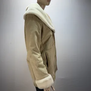 Marvin Richards Vintage Tan Suede Coat Size S Faux Shearling Lined‎ Western Boho thumbnail 7