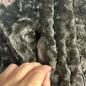 Women's Faux Fur Vest Brown M Soft Texture Full Zip‎ Fall Winter thumbnail 5