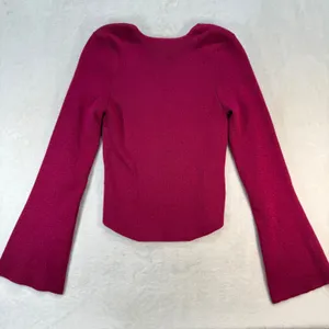 Maeve Anthropologie Top Bell Sleeve Square Neck Metallic Knit Blouse‎ Small thumbnail 9