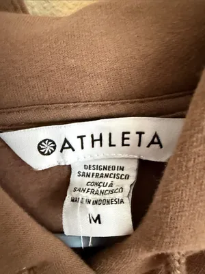 Athleta Retroplush Hoodie Brown Size‎ Medium thumbnail 4