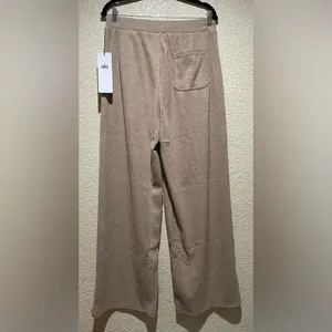 Alo NWT Muse Wide Leg Pants Gravel Heather Size M thumbnail 6