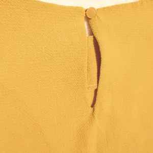 Monteau Los Angeles Mustard Yellow Ruffle Shoulder Sleeveless Blouse Large thumbnail 9