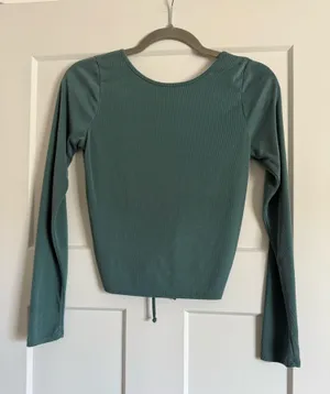 Teal crop top thumbnail 1