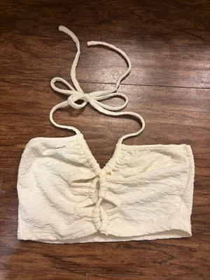 Shein White Crop Top thumbnail 1