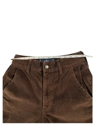 Hollister Womens 28 Brown Corduroy Cargo Pants Ultra High Rise Baggy Wide Leg thumbnail 8