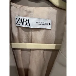 ZARA Oversized Tailored Single Breasted Taupe Blazer XL 16 18 thumbnail 2