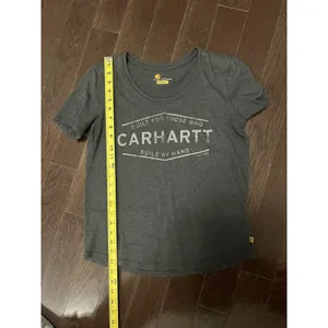 Grey Small Scoop Neck Carhartt Womens T shirt. thumbnail 7
