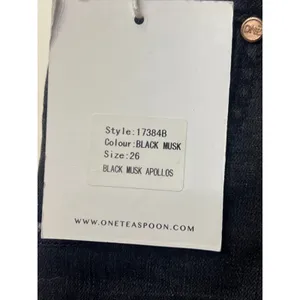 NWT One Teaspoon Sz 26 Apollos Black Musk Cut Off Button Fly Denim Jean Shorts thumbnail 2