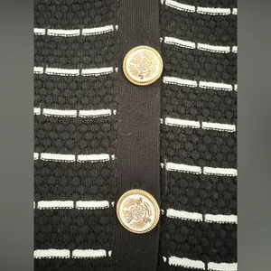 Commense Striped Metal Button Long Sweater Dress Medium Sold Out online thumbnail 7