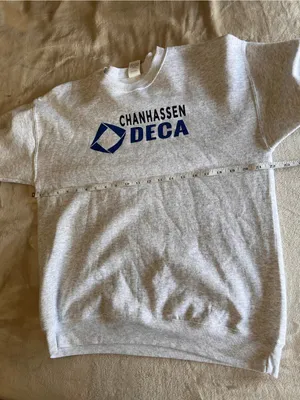 DECA Graphic Gray Crewneck Pullover Sweatshirt Unisex Sz M Chanhassen NWOT thumbnail 5