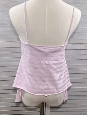 DKNY (City) Cami Top Shark Bite Hem Pink Stripes-Large thumbnail 2