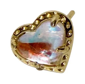 Kendra Scott Women‎ 454 Gold Ari Heart Abalone Shell Stud Single Earring thumbnail 1