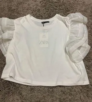 ZARA BRAND NEW  ruffle top thumbnail 1