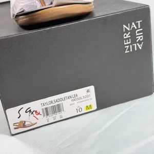 Naturalizer Size-10M Womens Taylor T-Strap Slingback Flat Sandal Tan Leather‎ thumbnail 5