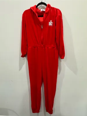 Y2K Juicy Couture Red Velour Zip-Front Jumpsuit Size M NWOT thumbnail 4