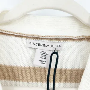 NEW Sincerely Jules Womens‎ Fall Preppy Check Striped Crop Cardigan Sweater XL thumbnail 3