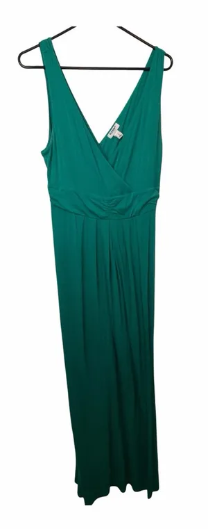 Old Navy Sleeveless Green Maxi Dress with V-Neck thumbnail 1