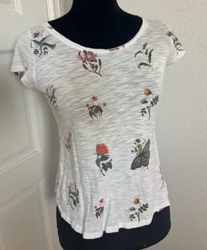 Lucky Brand Tee Shirt Flowers thumbnail 2