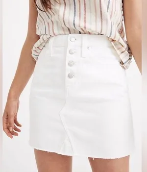 Madewell Rigid Denim A-Line Mini Skirt thumbnail 1