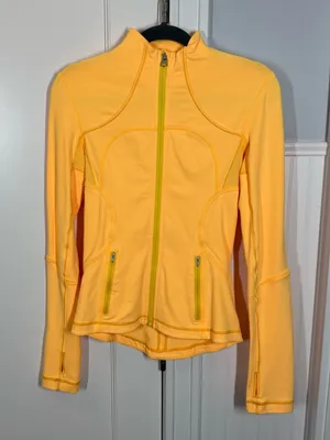 Lululemon Y2K size 4 define jacket mango yellow orange color trendy‎ spring cute thumbnail 1